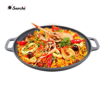 Ebay Hot Sale 14 inch Round Black Cast Iron Pizza Pan